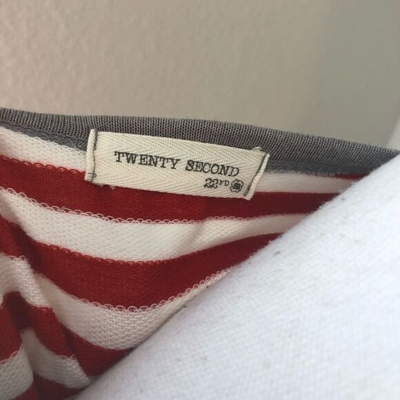 Twenty Second Red Striped Tunic w/ Elbow Patches - Picture 5 of 5